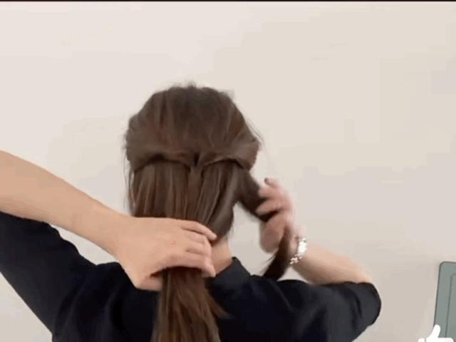 盘头发的方法图解（4种优雅风盘发教程）(25)